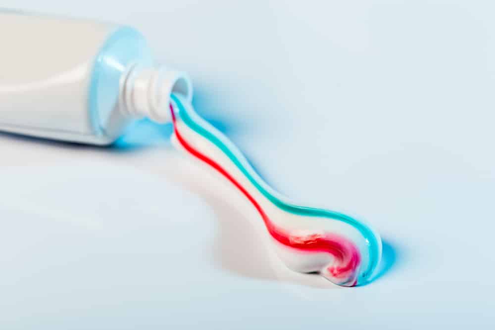 toothpaste out of the tube